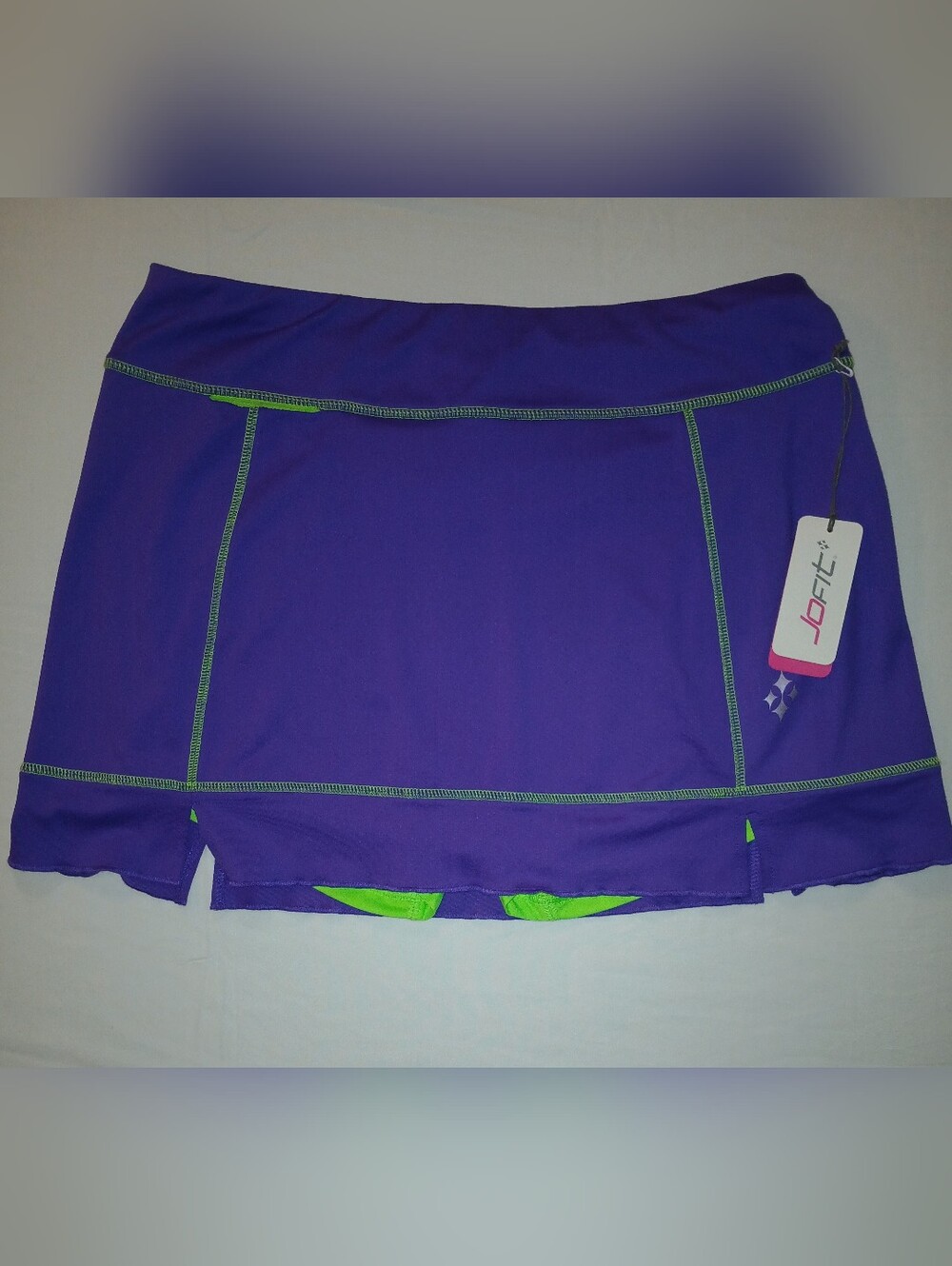 Jofit Purple Skort with Neon Green Liner
